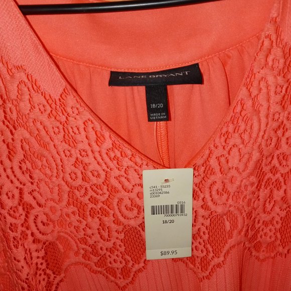 Lane Bryant coral beach dress 18/20 2x xxl NWT - Picture 2 of 2
